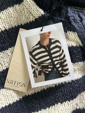 Nation LA Tessa Cardigan Marine Stripe
